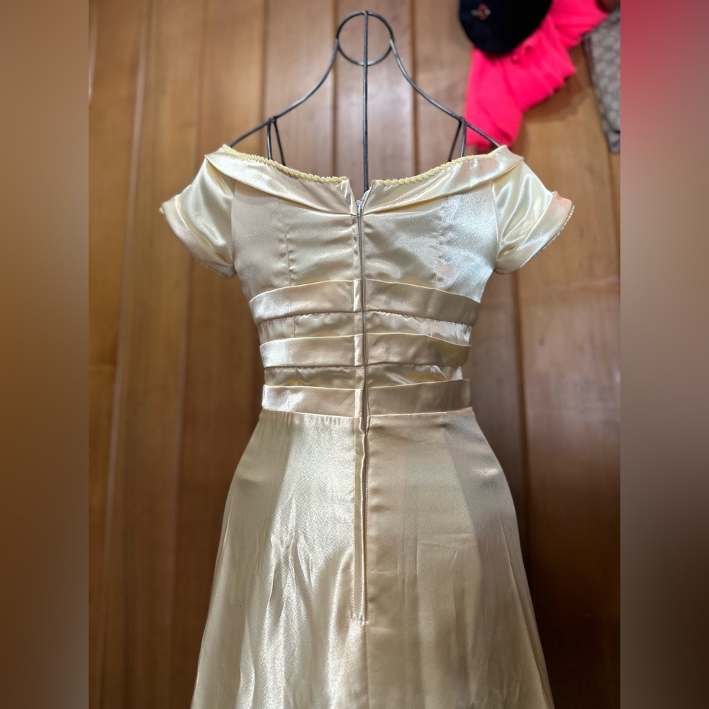 VINTAGE yellow gown, small - Picture 14 of 16